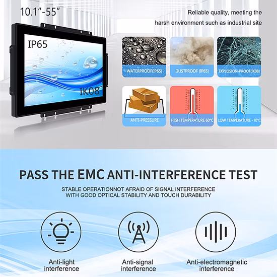 Commerce de gros 15,6 pouces LCD HD écran tactile capacitif ordinateur cadre ouvert/panneau industriel intégré PC