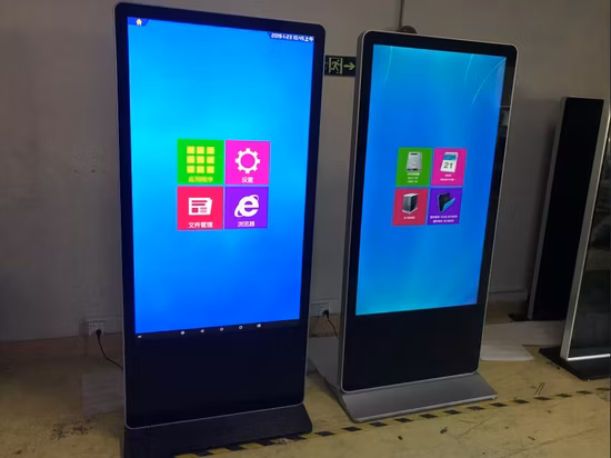 Logiciel de signalisation numérique sur pied, lecteur publicitaire à écran tactile pour hôtel, banque, magasin, centre commercial